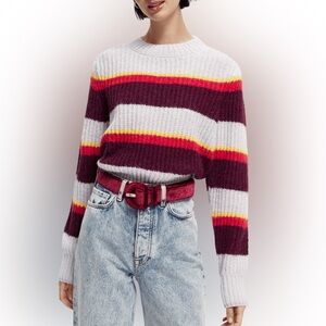 Scotch and Soda Fuzzy Knitted Puffy Sleeve Sweater